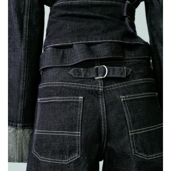 Zara Relaxed Indigo Jeans High Waist Wide Leg Size 4 NWOT - Picture 10 of 17